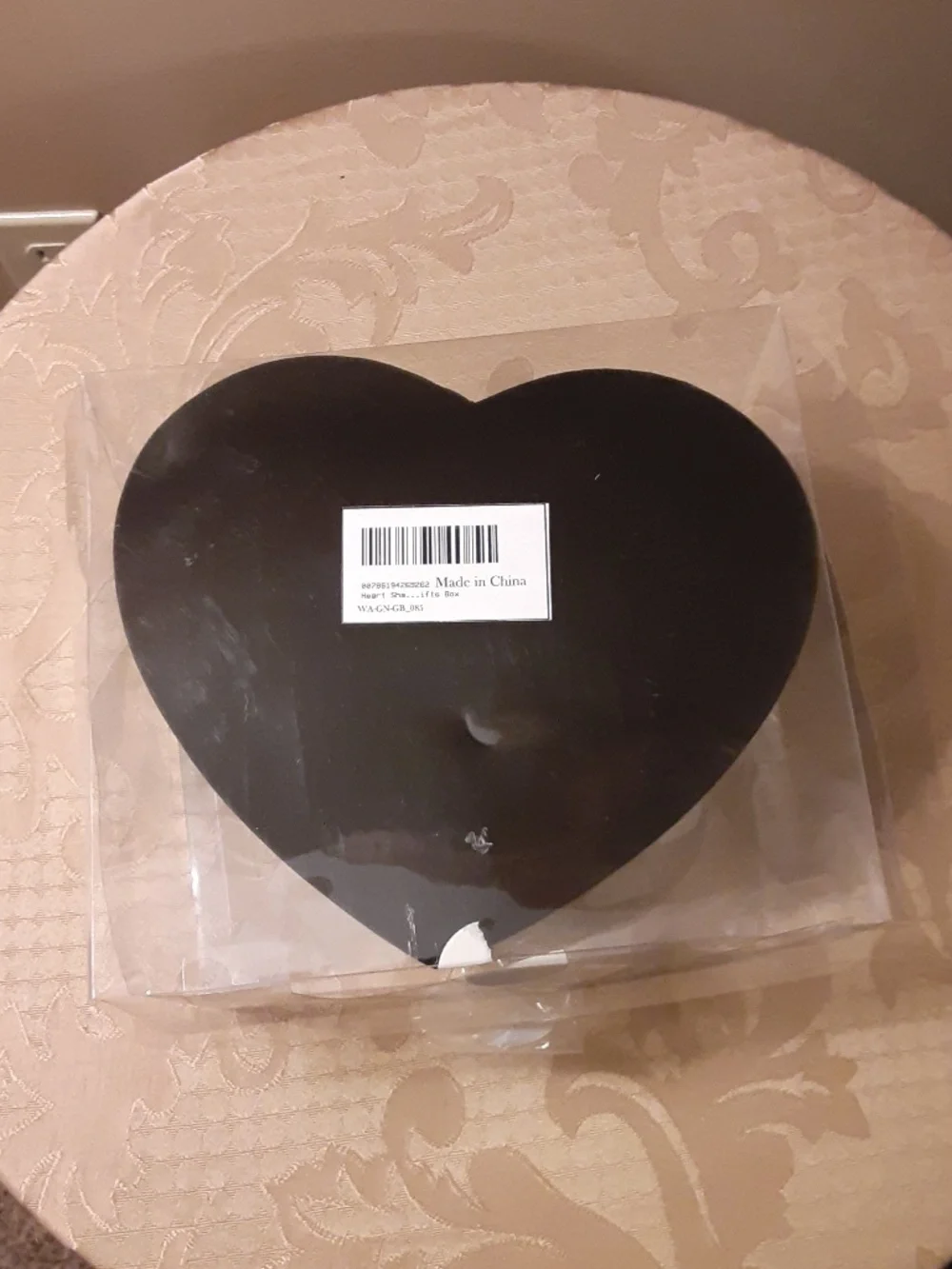Black Velvet Heart Shaped Nesting Box Set
